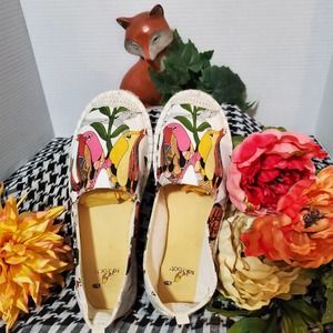 Sakroot "Peace" Happy & Free Canvas Slip-ons Women's Size 7